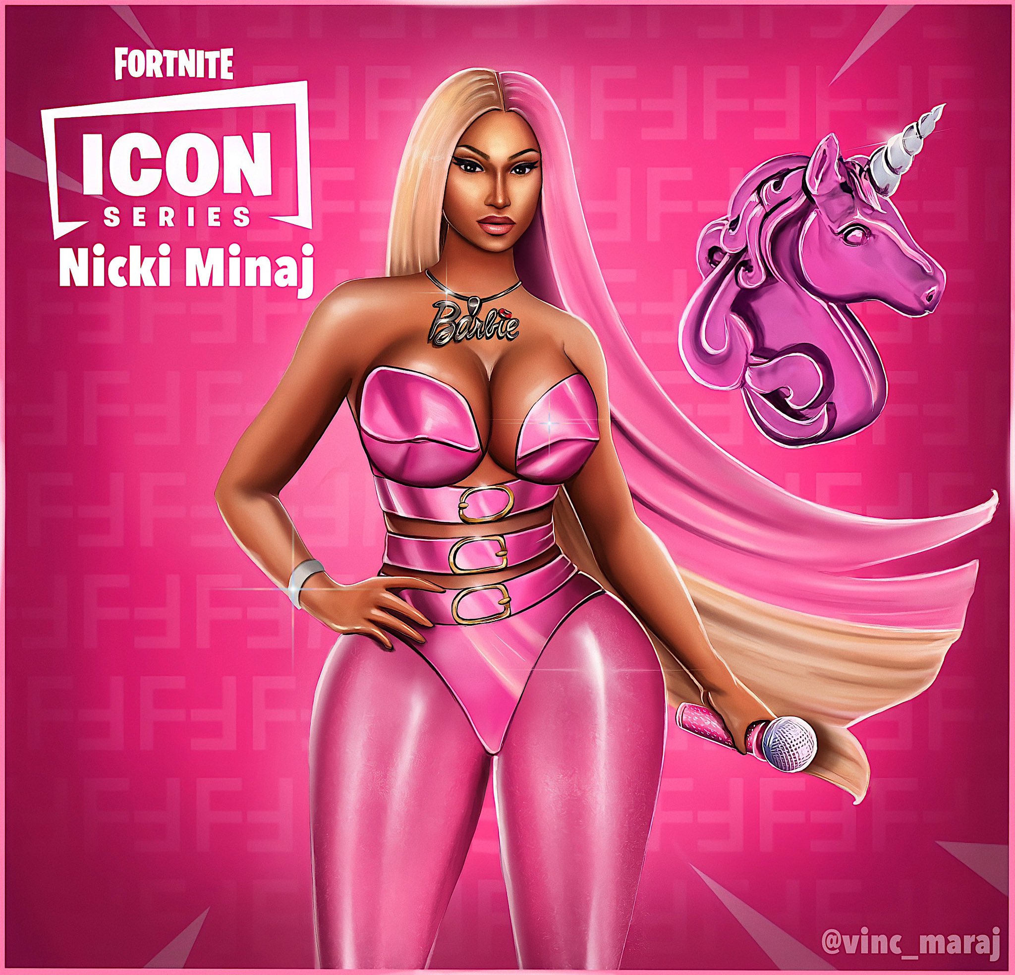 hænge Narkoman Der er en tendens Vinc Maraj on Twitter: "NICKI MINAJ FORTNITE ICON SERIES SKIN CONCEPT 🦄.  I've always wanted to create something like this, and finally I find the  inspiration from @D3NNI_yt 🙏🏼. Oh and the