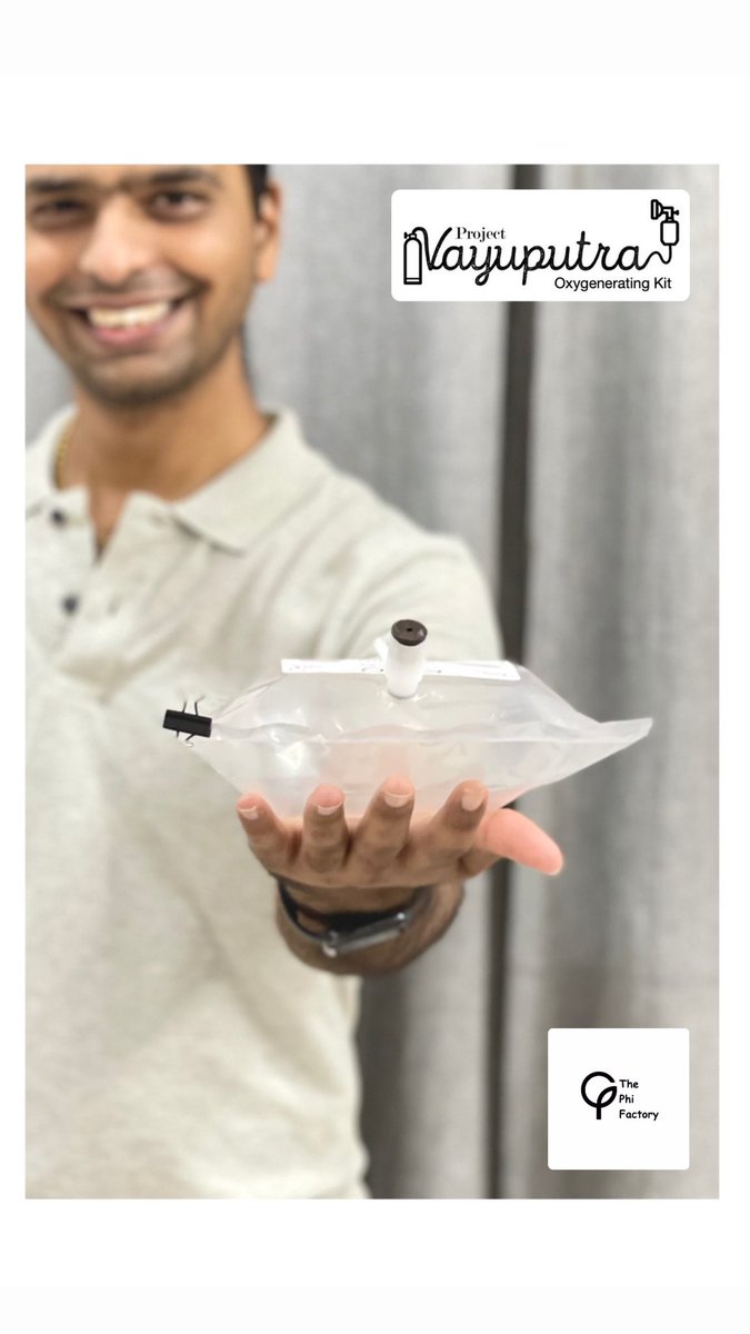 Never imagined I’d be so happy holding a packet full of pure Oxygen 🧿😇!! (generated using VayuPutra Oxygenerating kit, sent for Gas Chromatography Testing today)
.
#ProjectVayuPutra #oxygenshortage  #oxygencrisis #indiafightscovid19  #unite2fightcorona #oxygengenerator
#Oxygen