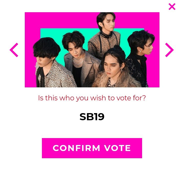 SB19onCharts's tweet photo. Nakaboto ka na ba sa site? Cast your vote now!

Vote here: https://t.co/QohCsoug8S

@SB19Official #BBMAsTopSocial https://t.co/czoyUABEvm
