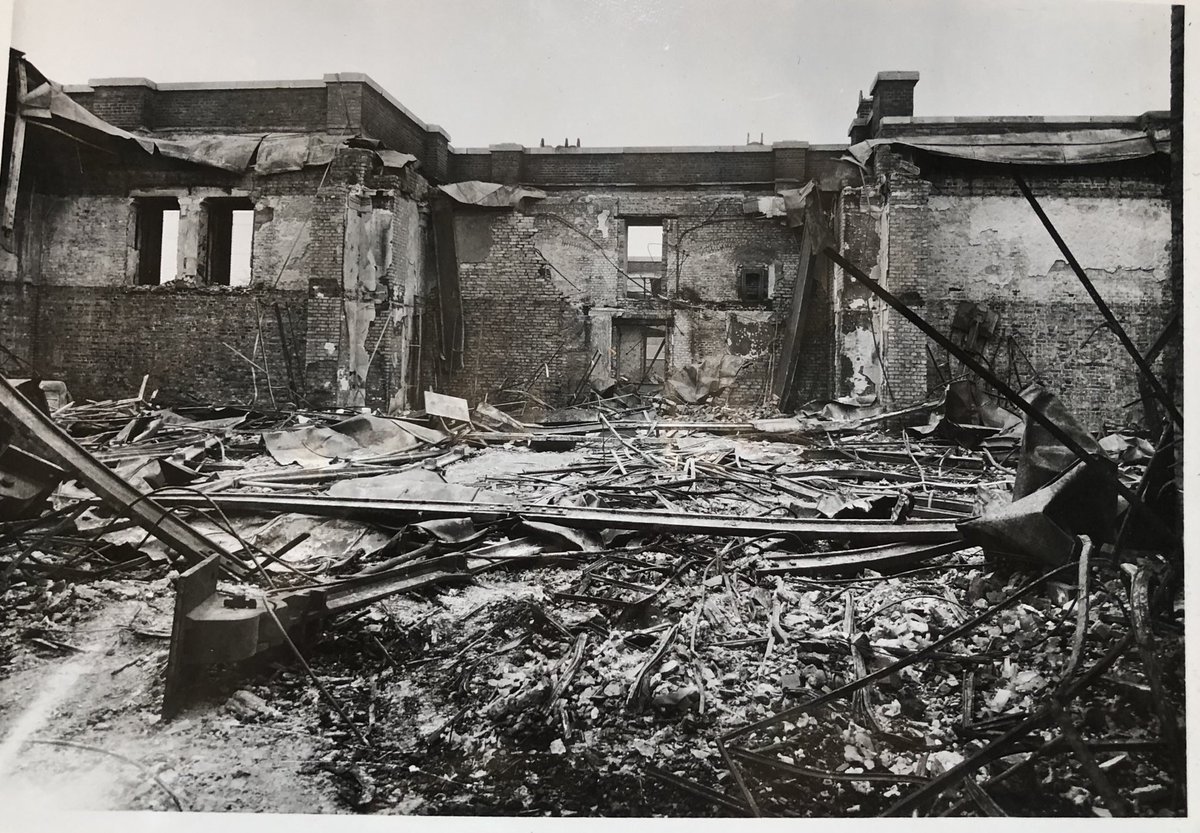 The roofs of the new Duveen Gallery and the Gallery of Greek and Roman Life also attacked by incendiary bombs which lay hidden until it was too late. Firefighting was led by Sir John Forsdyke, the Museum’s Director, as the fire brigade was occupied with saving life  #OTD  #Blitz80