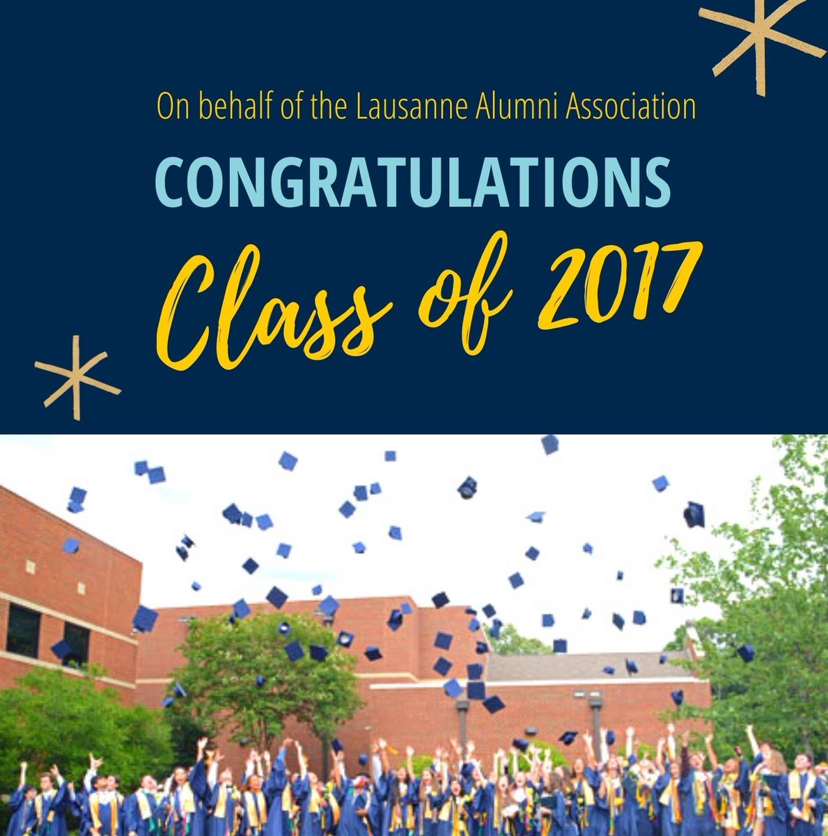 LausanneAlumni's tweet photo. Congrats to all our recent college grads out there! #AlwaysALynx https://t.co/QDLO4NxVRD