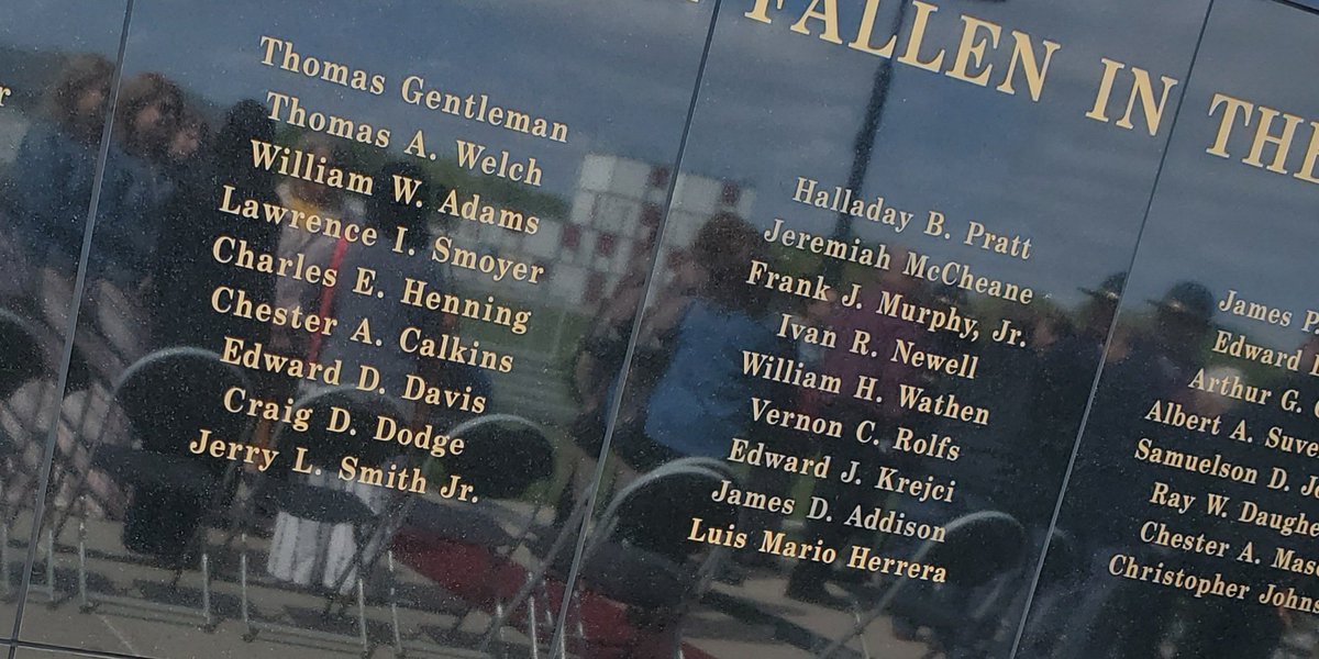 Today, agencies from across the state came together in Grand Island for the annual Police Memorial Service. The names of Trooper Jerry Smith and Investigator Mario Herrera were added to the memorial.