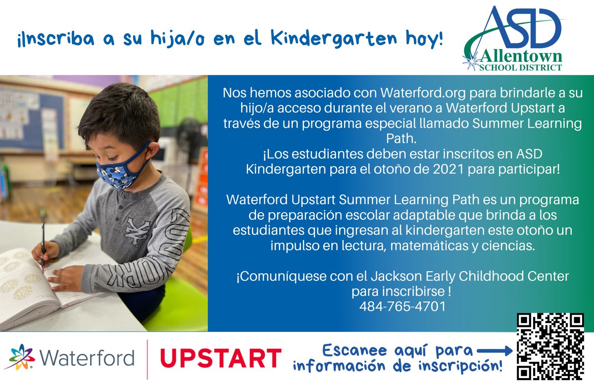 asdjacksonecc's tweet photo. Do you have a child that is 5 years old or will be 5 years old by September 1st, 2021?  Enroll TODAY to to be enrolled in our Summer Learning Path program. https://t.co/qHfz3CVvlj