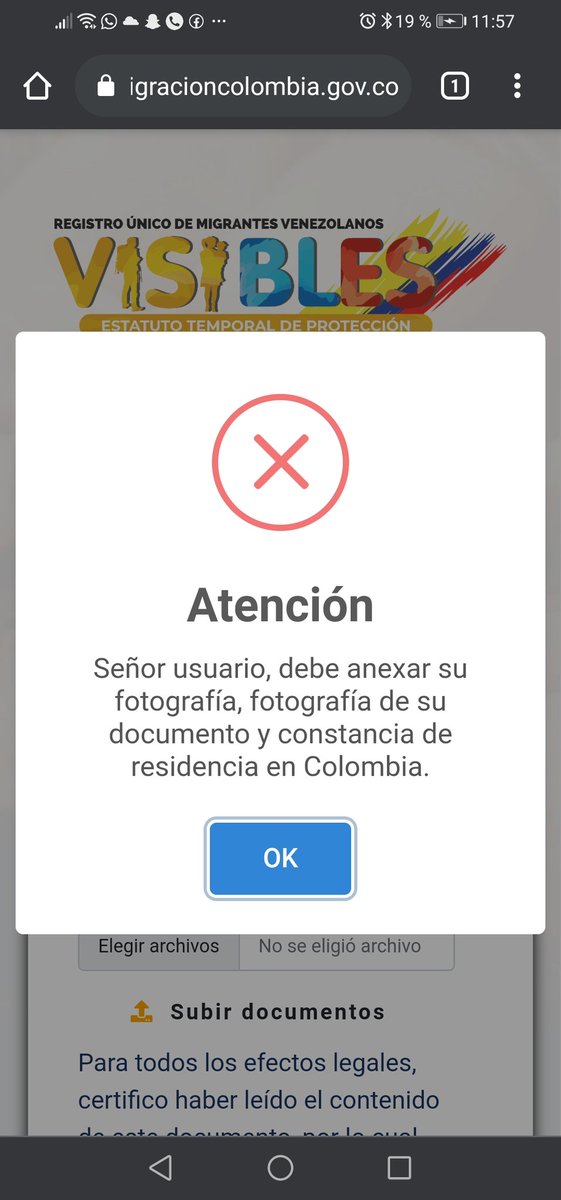 DAGB7_'s tweet photo. @MigracionCol Intento desde la computadora, con celular, siguiendo todos los parámetros recomendados y nada, que número de teléfono podemos utilizar para que nos asesoren? https://t.co/cM3OWzjF7F