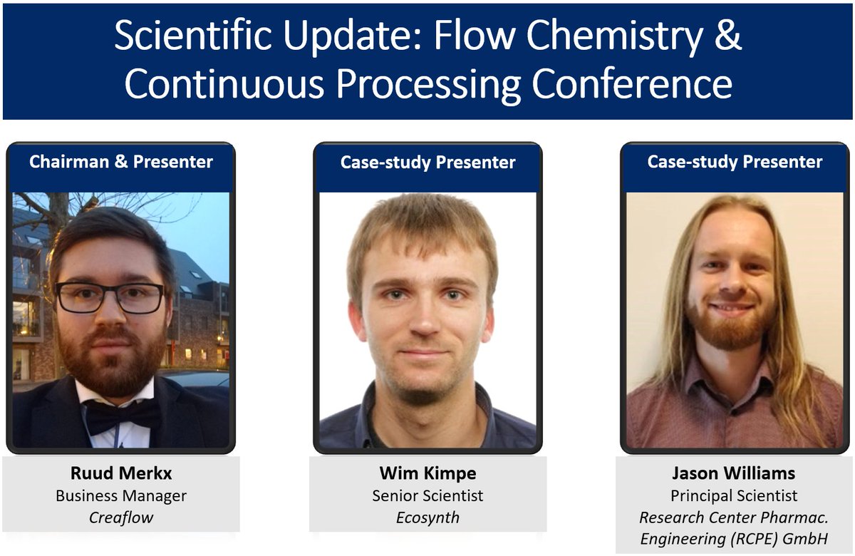 Join our discussion session on Tuesday 11/05 &amp; Wednesday 12/05 (both 6:00-6:45pm CET), featuring Wim Kimpe of EcoSynth and Jason Williams of RCPE  demonstrating case studies with the HANU Flow Reactor.

Use the following link to redeem your free pass now: lnkd.in/g2gXBrJ.
