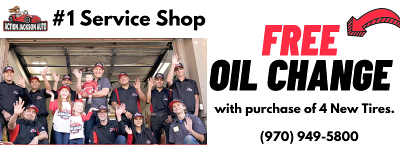 vailautorepair's tweet image. This week Action Jackson Auto: Brakes, Tires, and Full Service:

Receive a free oil change with the purchase of four new tires. Call (970) 949-5800, actionjacksonauto.com/all-season-tir…

Be prepared with the best tire installers and full service:    #ActionJacksonAuto #BestLocalAutoRepair
