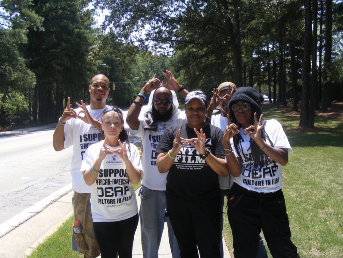 DeafShowRunner's tweet photo. Hey @tylerperry, remember this? We came down to your old studios in Atlanta during the summer of 2012. It was hot af! They told us you were out of town. But we showed up &amp; showed out! 🔥💚🎬🎞🎥🎭 #DeafTalent®️ is thriving! #DeafTalentMovement 

@Oprah @ava @BETNETWORKS @IssaRae https://t.co/YKgokU9k9i