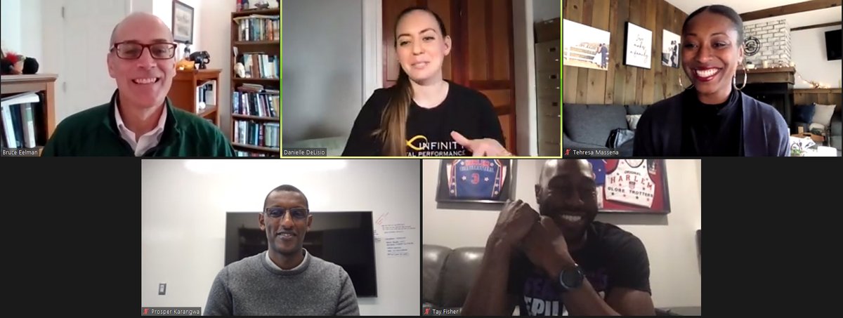 SienaSaints's tweet photo. Thank you to Dr. Eelman for hosting an enlightening panel with 4⃣ notable #SienaSaints alumni who shared with our Saints the meaning of sports in their own lives, and addressed the broader social and political impact of sports in society 

🗣️ https://t.co/yWlppJdup4 

#MarchOn https://t.co/RLZ1LynPeK