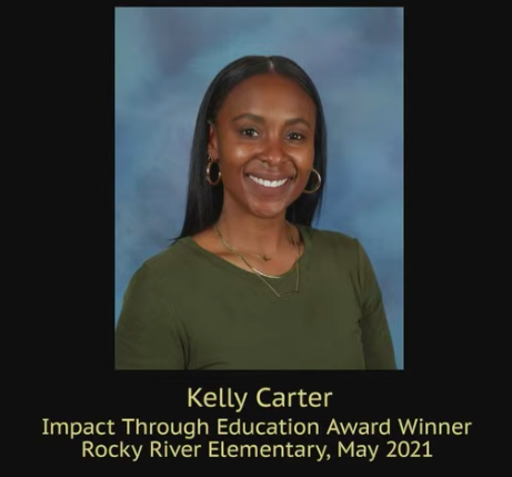 rockyriverelem's tweet photo. Congratulations to Omar Davis, Raegan Vickers, Mrs. Carter &amp; Mr. Morgan  who were recognized at tonight's @CabCoSchools Board of Education meeting as our Impact Through Education recipients. Thank you for making RRES a great place to work and learn💜 #RiseUpRRES https://t.co/CQkUlfjcCO