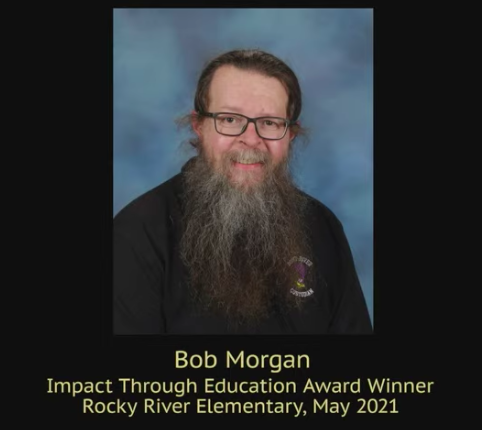 rockyriverelem's tweet photo. Congratulations to Omar Davis, Raegan Vickers, Mrs. Carter &amp; Mr. Morgan  who were recognized at tonight's @CabCoSchools Board of Education meeting as our Impact Through Education recipients. Thank you for making RRES a great place to work and learn💜 #RiseUpRRES https://t.co/CQkUlfjcCO