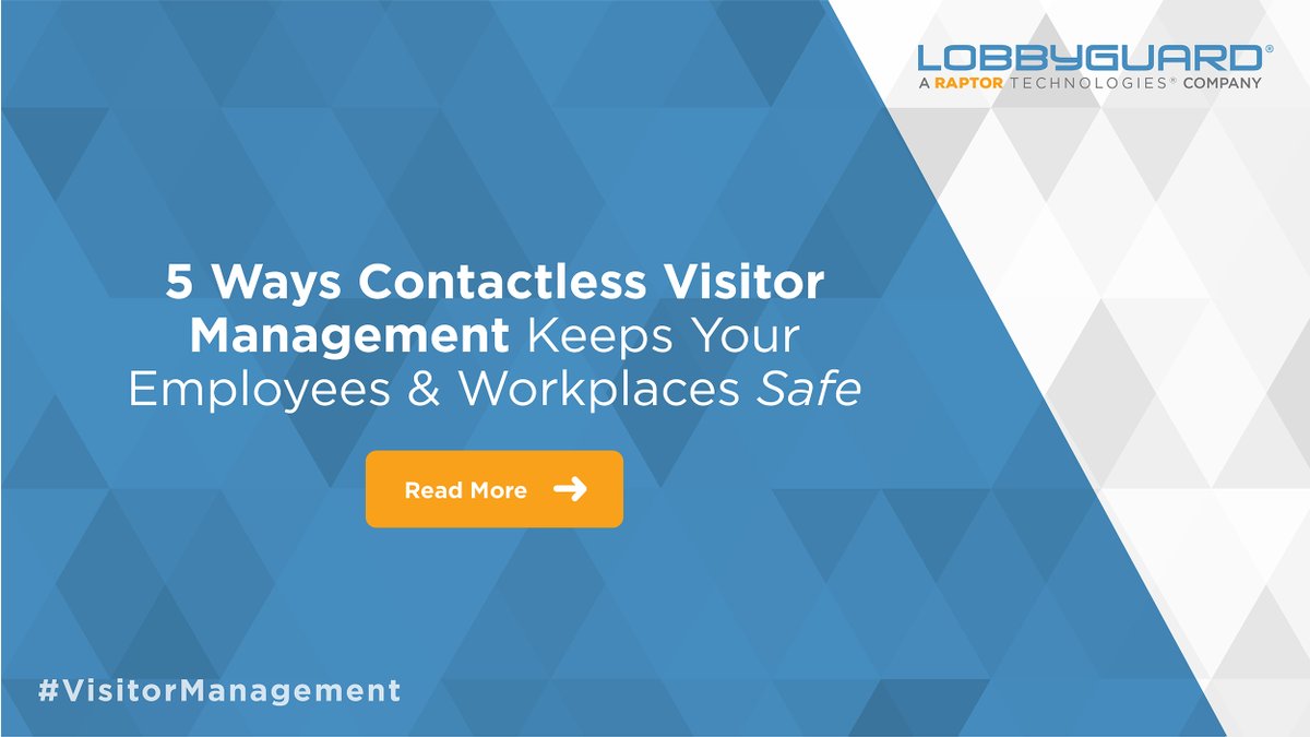 Ways contactless #VisitorManagement keeps your employees and workplaces safe:

1. Slows the spread of germs

2. Screens for COVID-19 exposure risk

3. Checks for unwanted visitors

Read more at bit.ly/3y0eaXa

#LobbyGuard