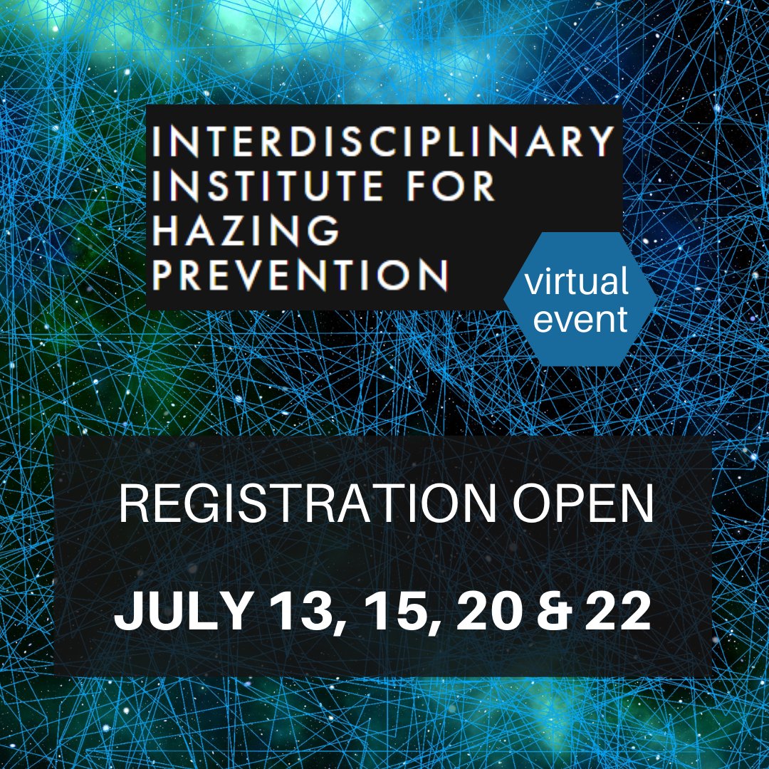 Learn more about the Interdisciplinary Institute for Hazing Prevention and register now: hazingprevention.institute/event-details