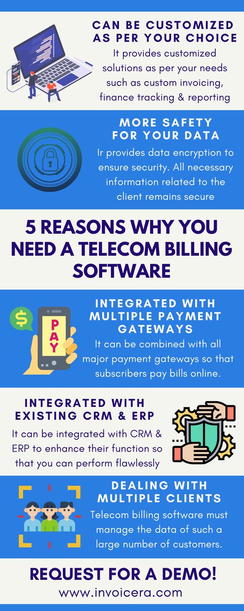KendelBabyy's tweet photo. Catering to thousands of local clients but still unable to send your #TelecomBills on time?
6 out of 10 #Broadband service provider claimed sending after the due date
Put a #TelecomBillingSystem to work!
Read 9 benefits of a #TelecomBillingSoftware
https://t.co/5UKKVHByuG https://t.co/gO7g8NwQff