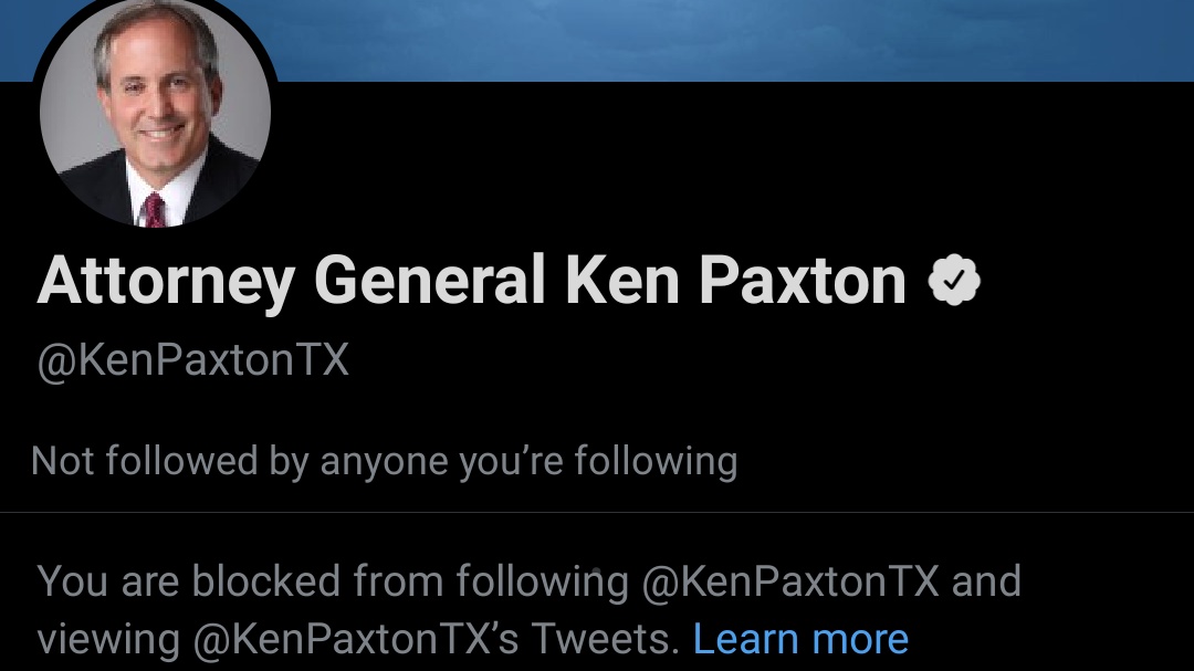 As a side note, I'm still blocked by  @kenpaxtontx, a man accused of bribery and other abuses of his office by multiple former aides (8/)