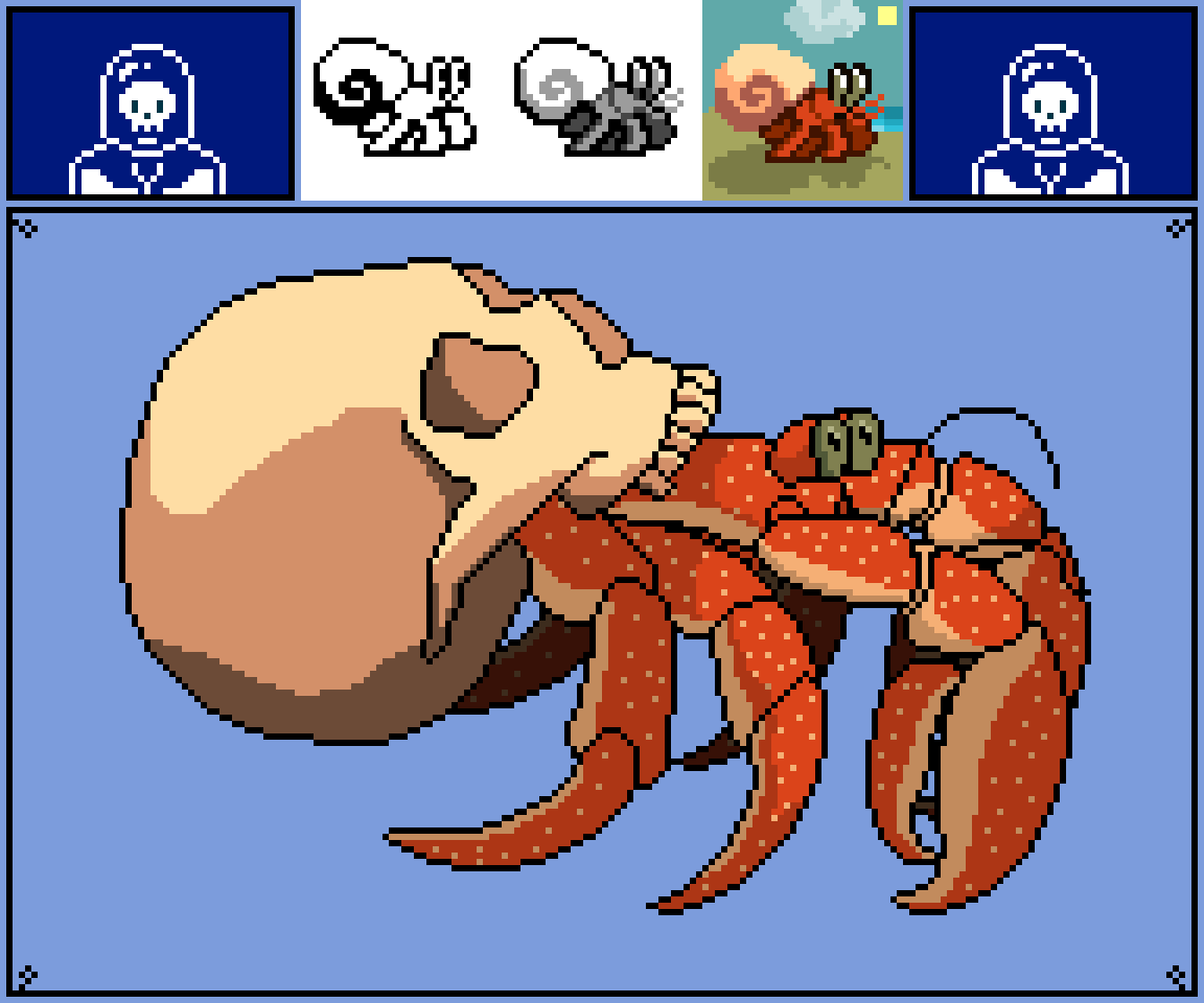 one_bit_dev's tweet photo. @9voltwiseman I don't have a lot of pixel art but at least the ones I did I was obsessed with skeletons and skulls https://t.co/eqU4PqVm43