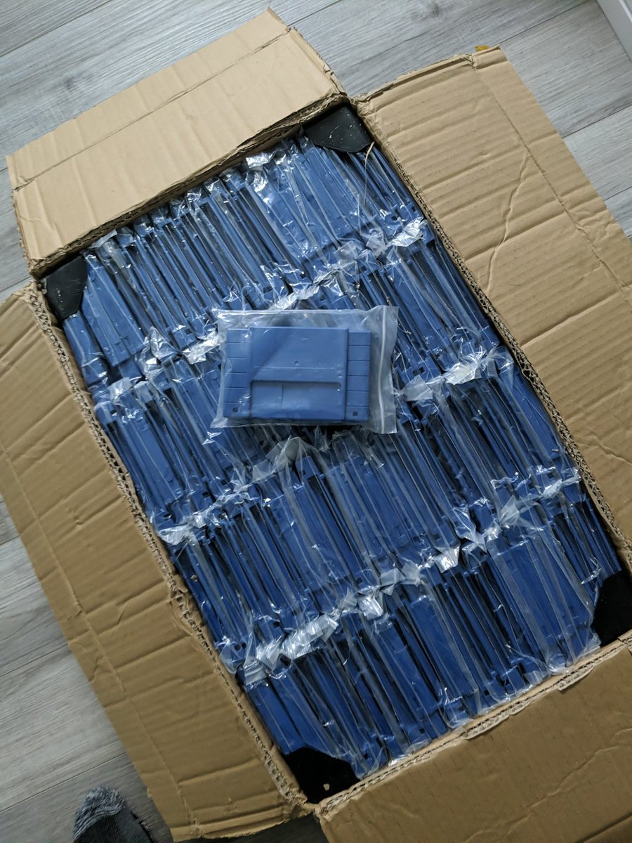 Dwerve.com SNES cartridges came in, still need stickers. (It was a Kickstarter backer reward) #gamedev #devlife #indiegame #SNES