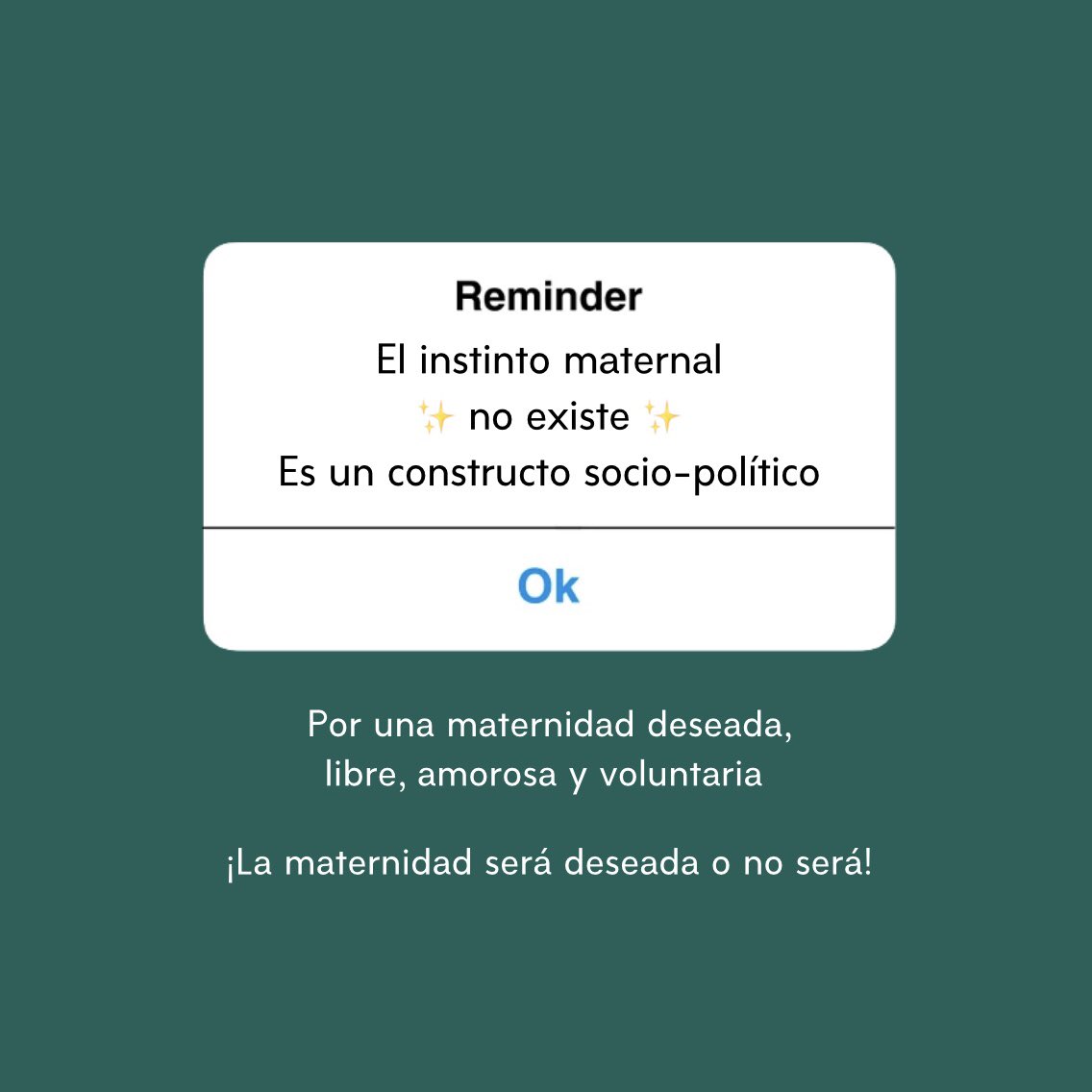 HeForSheTec's tweet photo. No todas las mujeres desean ser madres y está bien, pues la maternidad no es un hecho instintivo e irracional, es una elección personal.

¡Feliz será el día que todas las maternidades sean deseadas y voluntarias! 💚💜💖 https://t.co/J1A7aus2YF