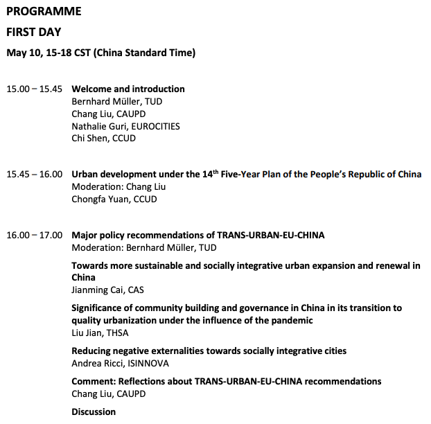 TRANSURBEUCHINA's tweet photo. The first day of our final conference went on successfully! Experts discussed the 14th Five-Year Plan of #China, major policy recommendations, and announced the launch of our new book! Join us to learn more about our project results! Zoom ID: 838 1524 0260, Password: EUChina https://t.co/ZGZcAMzNL4