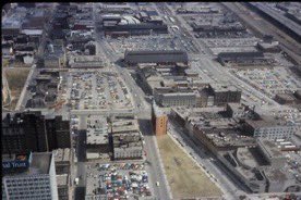 33. The point is this: that Toronto’s downtown core was adjacent to massive rail yards as recently as the ‘60s. That it was surrounded by surface parking, empty lots, and disused industrial buildings – soft sites – through the ‘70s, ‘80s, ‘90s, and into the 2000s.