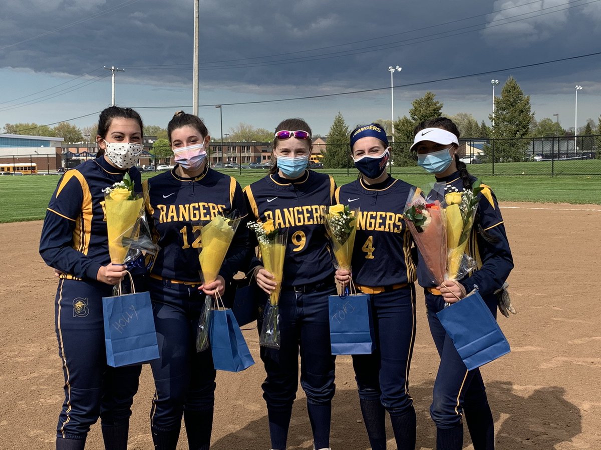 Ranger_Sports's tweet photo. Congratulations to our @SHSRangerSBall  Seniors! 👩‍🎓 

Outstanding young women on and off the field!! 🥎 

🥎 Holly #14 
🥎 Sam #12 
🥎 Kailee #9 
🥎 Tori #4 
🥎 Sami #1 

Congratulations to these outstanding Rangers! 

@SpencerportCSD https://t.co/lnIMqd5fPD