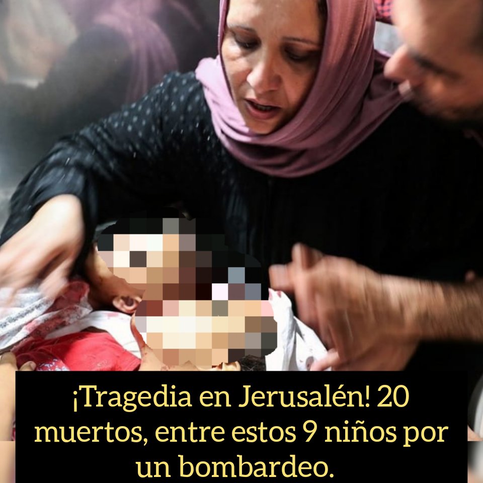 primicia24_7's tweet photo. #Global 20 personas muertas entre estos 9 niños, fue el saldo de un bombardeo en Jerusalén la mañana de hoy. 

Miles de israelíes tuvieron que correr para refugiarse por el lanzamiento de cohetes desde #Gaza por parte del movimiento terrorista Hamas. https://t.co/PXac2ibDsi