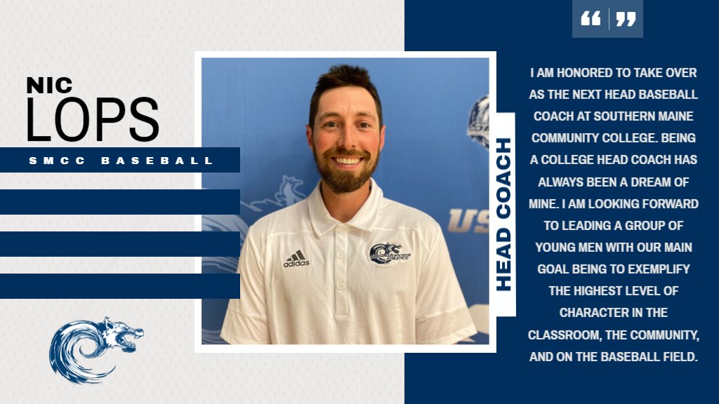 SMCCseawolves's tweet photo. Nic Lops Hired As SMCC Baseball Coach #WeAreSMCC @seawolvesbase @YSCC8 @USCAA @smccmaine 
.
https://t.co/OZg0FCOAAy https://t.co/xd7lZgw3tF