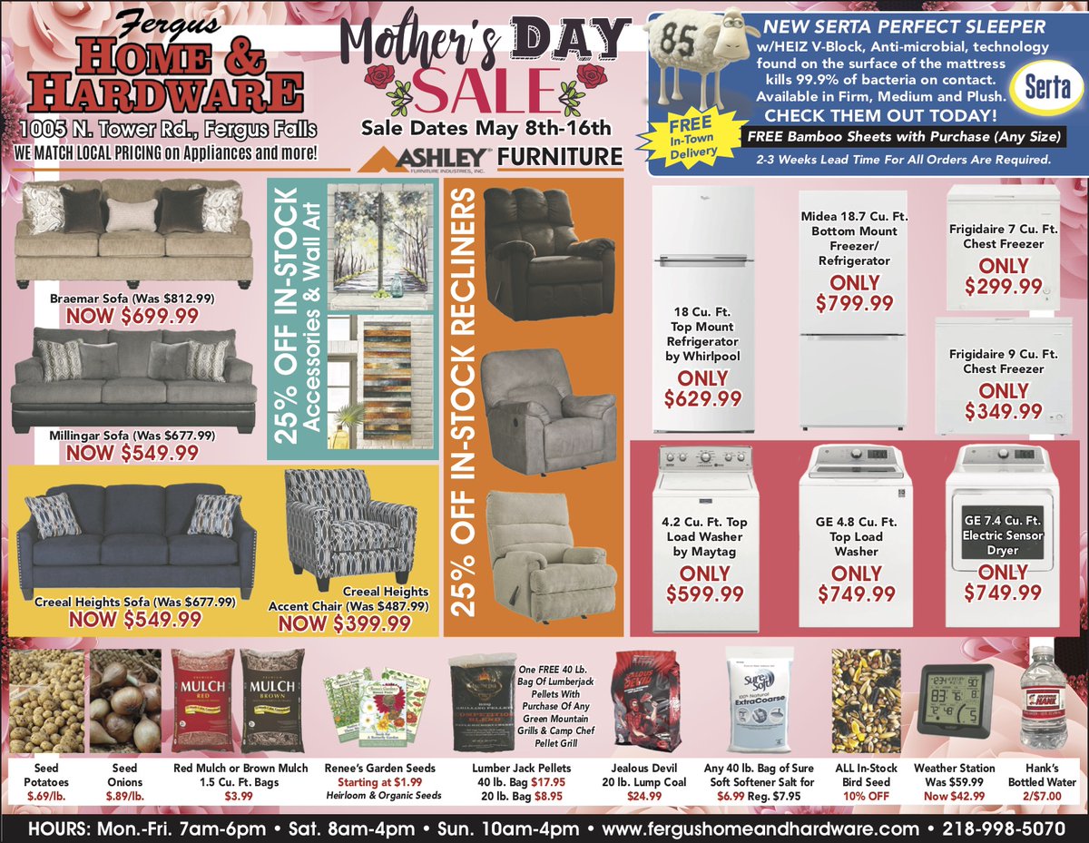 HomeFergus's tweet image. Mother's Day SALE in progress. #shoplocal #hardwarehank #fergusrocks