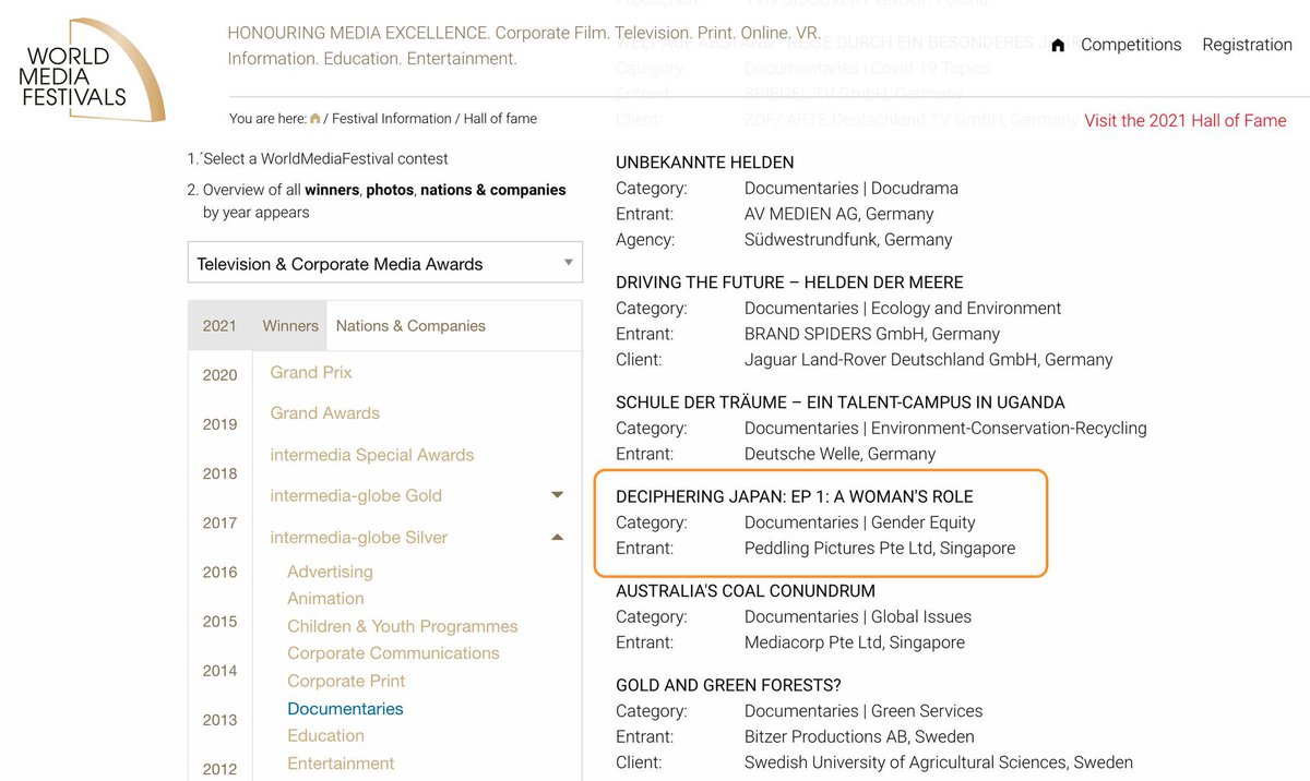 GeorgieInMotion's tweet photo. Thrilled to hear that Ep 1: A Woman’s Role of #DecipheringJapan won silver at the #WorldMediaFestivals!

Directing this episode in particular was so personally fulfilling and I’m so proud our team and what we accomplished 💜 🇯🇵

#documentary #womenintv #japan #cna https://t.co/FaTmgaAWFQ