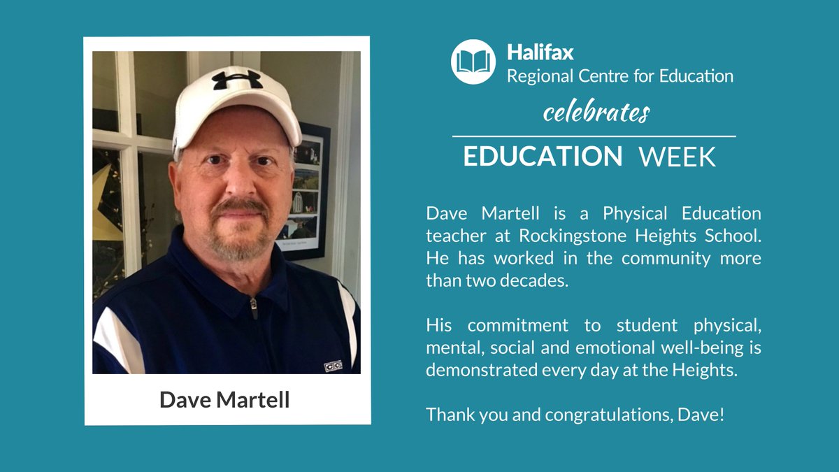 This year's #NSEdWeek21 theme is Student Well-Being=Success. 

Please join us in recognizing the contributions of <a href="/RHS_HRCE/">Rockingstone Heights</a> Phys. Ed. Teacher Dave Martell! 

Dave goes above &amp; beyond every day to help students (&amp; staff) adopt healthy lifestyles.

 #StudentWellbeingEqualsSuccess