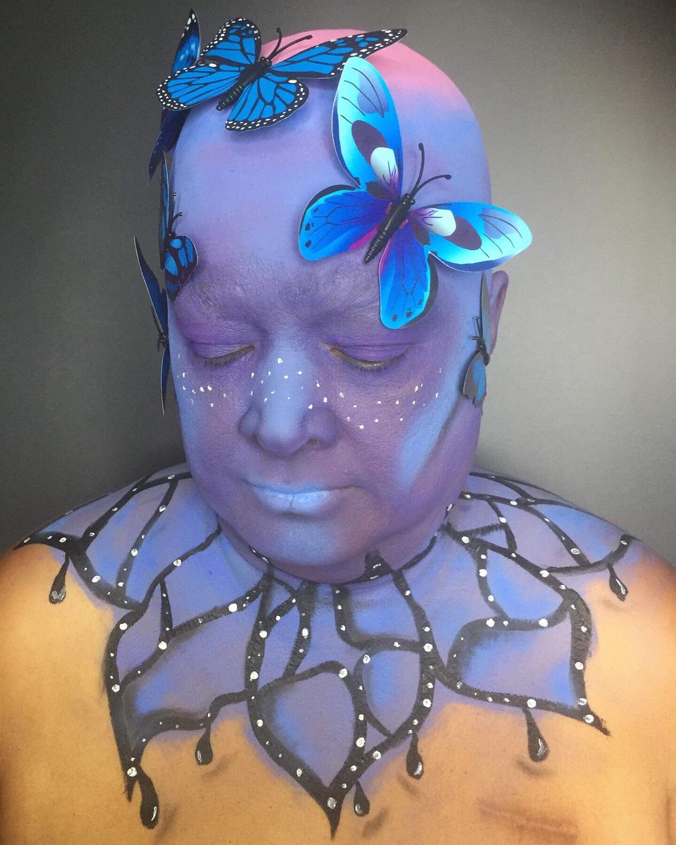 Powderpuff_HMUA's tweet photo. Turned mama into a butterfly to get some bold cap and airbrush practice! 🦋✨
#butterflymakeup #butterflybodypaint #butterfly #boldcapmakeup #boldcap #airbrushbodypaint #airbrush #kryolan #kryolanmakeup #makeup #makeupartist #bodypaint #bodyart #makeupstudent #mua #northamptonmua https://t.co/a2YP1D4UZh