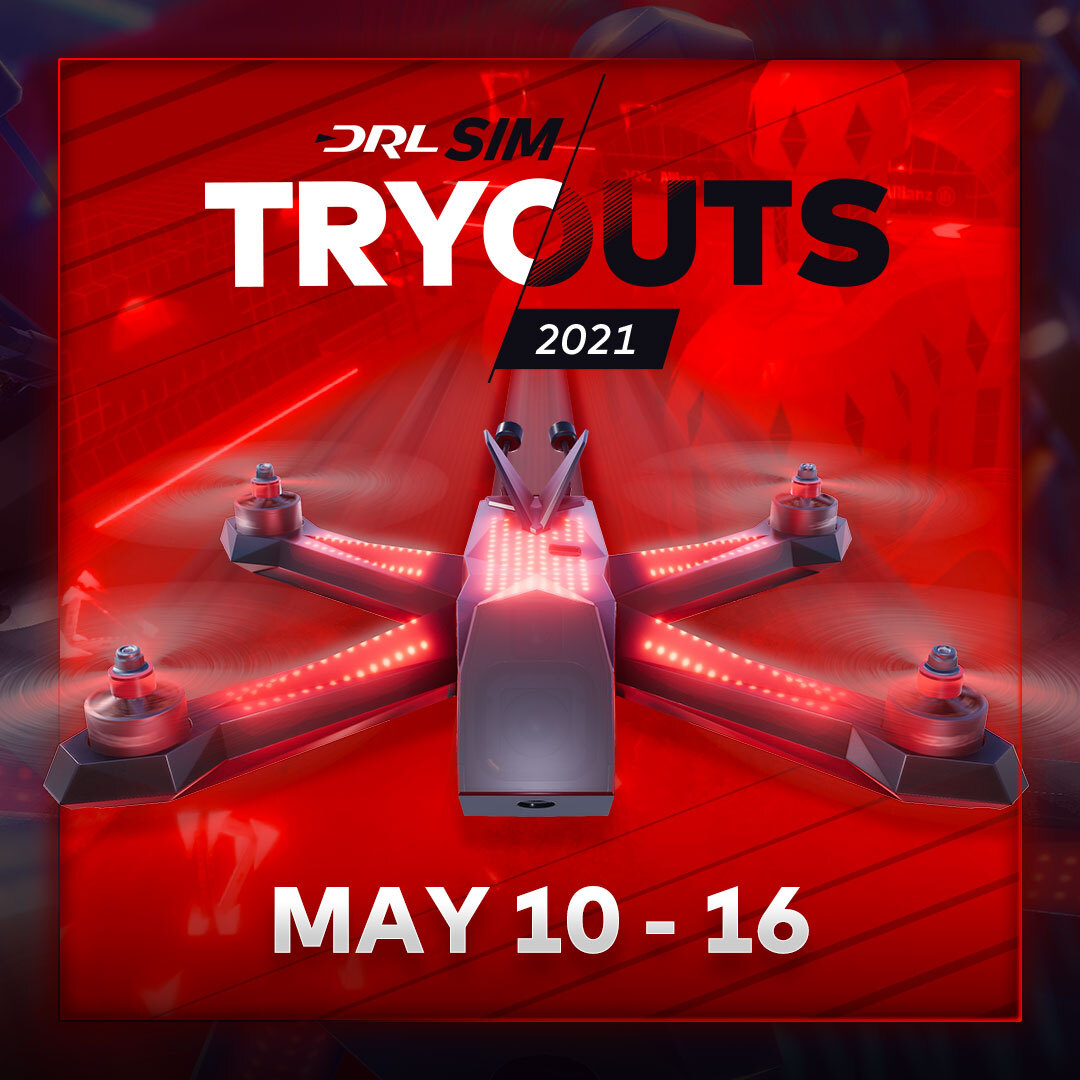 DroneRaceLeague's tweet photo. The #DRLSIMTryouts start today. Show off your #DroneSkills and race to go pro in our player-to-pilot esports tournament by May 16: https://t.co/N0OO0zKtmQ 

See rules here: https://t.co/NElQWkNPo8 Good Luck! https://t.co/bei2QMcGt8