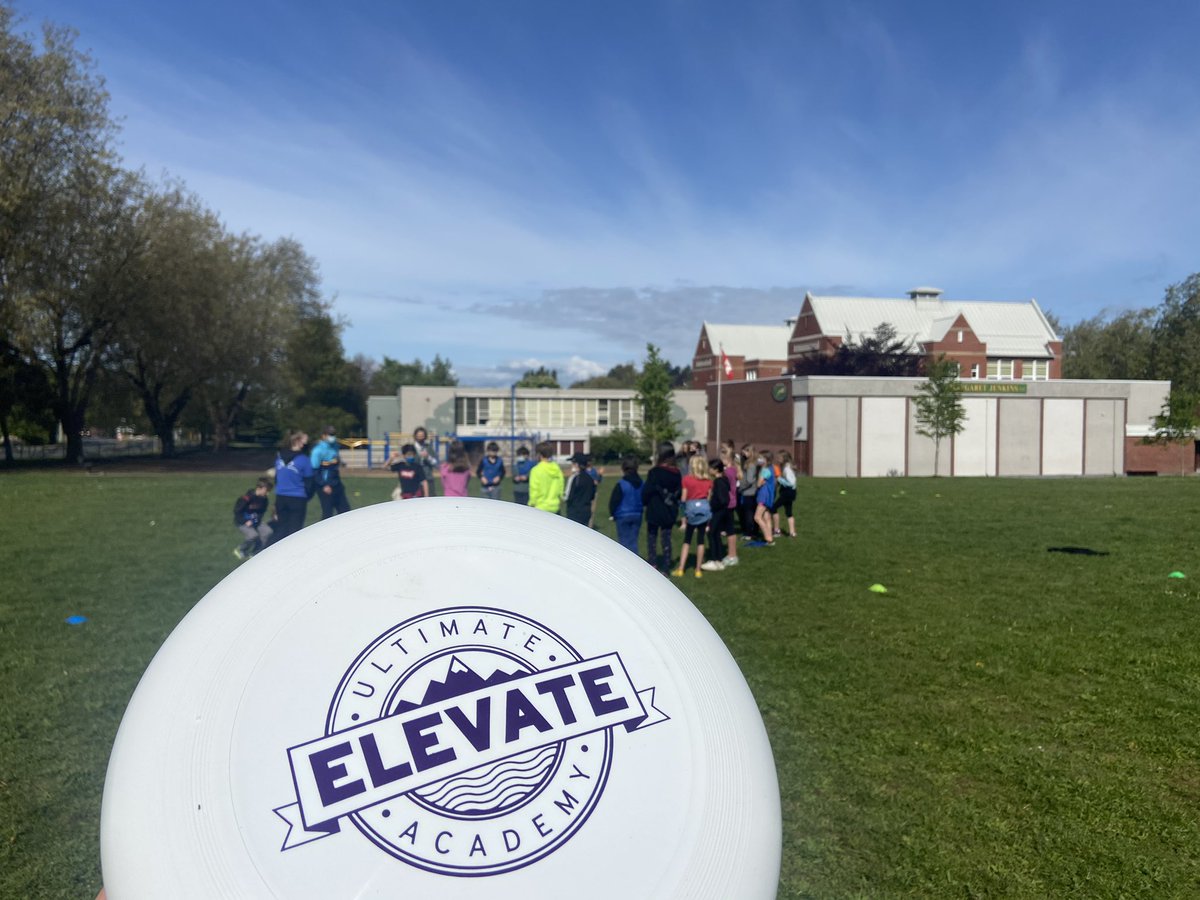 We are already having a BLAST at <a href="/EcoleJenkins/">Ecole Margaret Jenkins School</a> in Victoria, BC. These students are so lively and engaged! What a wonderful school to be teaching #ultimatefrisbee at on such a beautiful day. ☀️  #physicalliteracy #socialemotionallearning #sel