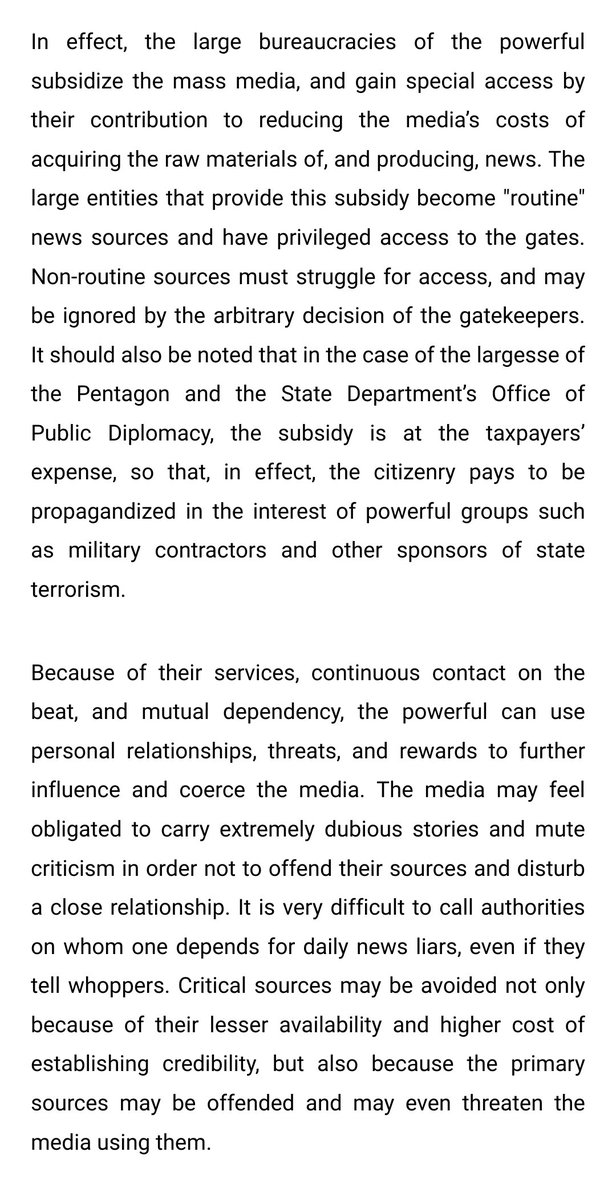 The only reason there is no government censorship in the UK/US, is because it has been replaced by self-censorship.The only reason it is called the "free press" is because it publishes everything that state intelligence agencies expect of it, for free. https://twitter.com/nyt_diff/status/1391786657536483330?s=19