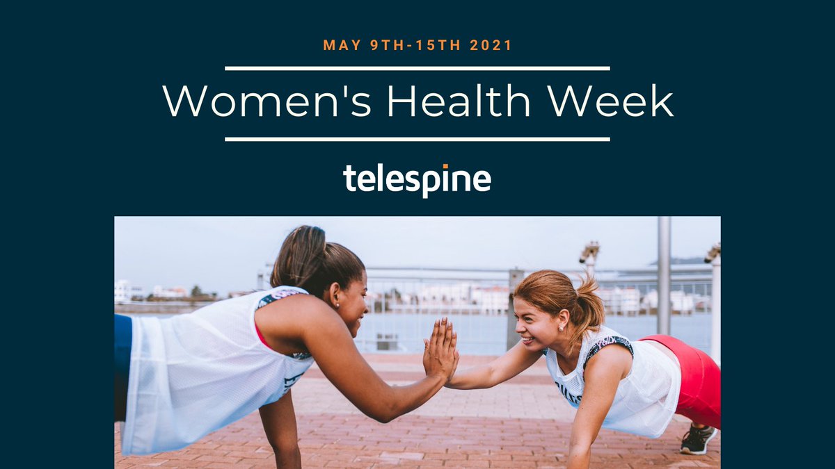 Telespine's tweet image. Happy National Women&apos;s Health Week! This year Women&apos;s Health Week takes place from May 9th-15th. #NWHW is held as a reminder to all women to always prioritize their mental and physical health.

#FindYourHealth #backpainsolution #digitalhealth #healthcoaching #painrelief