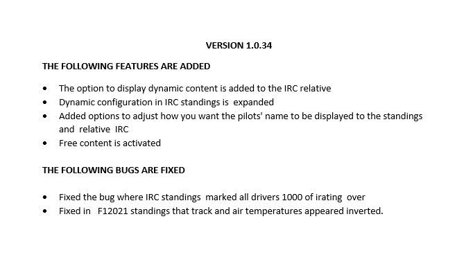 ircControllerEn's tweet photo. Well, we are one day early. The following free content is now available:

- Team management
- Overlay standings IRC
- Overlay relative IRC
- Overlay IRC flags
- IRC speedometer overlay
- IRC linear map overlay
- 1 setup per week
- Skins management

😍😍😍 https://t.co/P6plXv96Fy