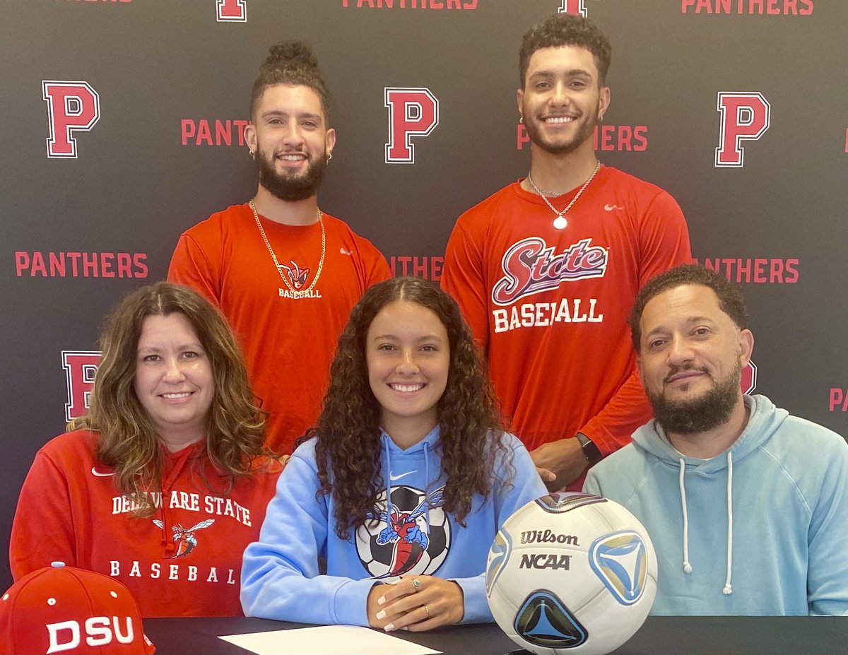 POLYTECHPanther's tweet photo. Congratulations to senior Cecilia Rivera who signed with Delaware State University to play soccer and study Early Childhood Education!  #Pantherpride https://t.co/ZKGttJeT4Y
