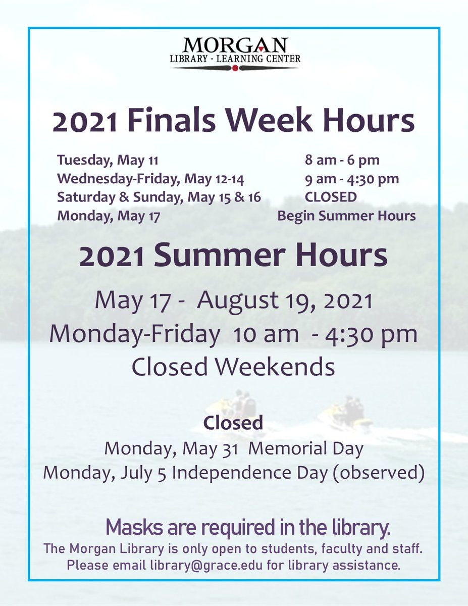 GC_TheMorgan's tweet photo. Finals Week! Morgan is here for you. https://t.co/DvknbO9CuC