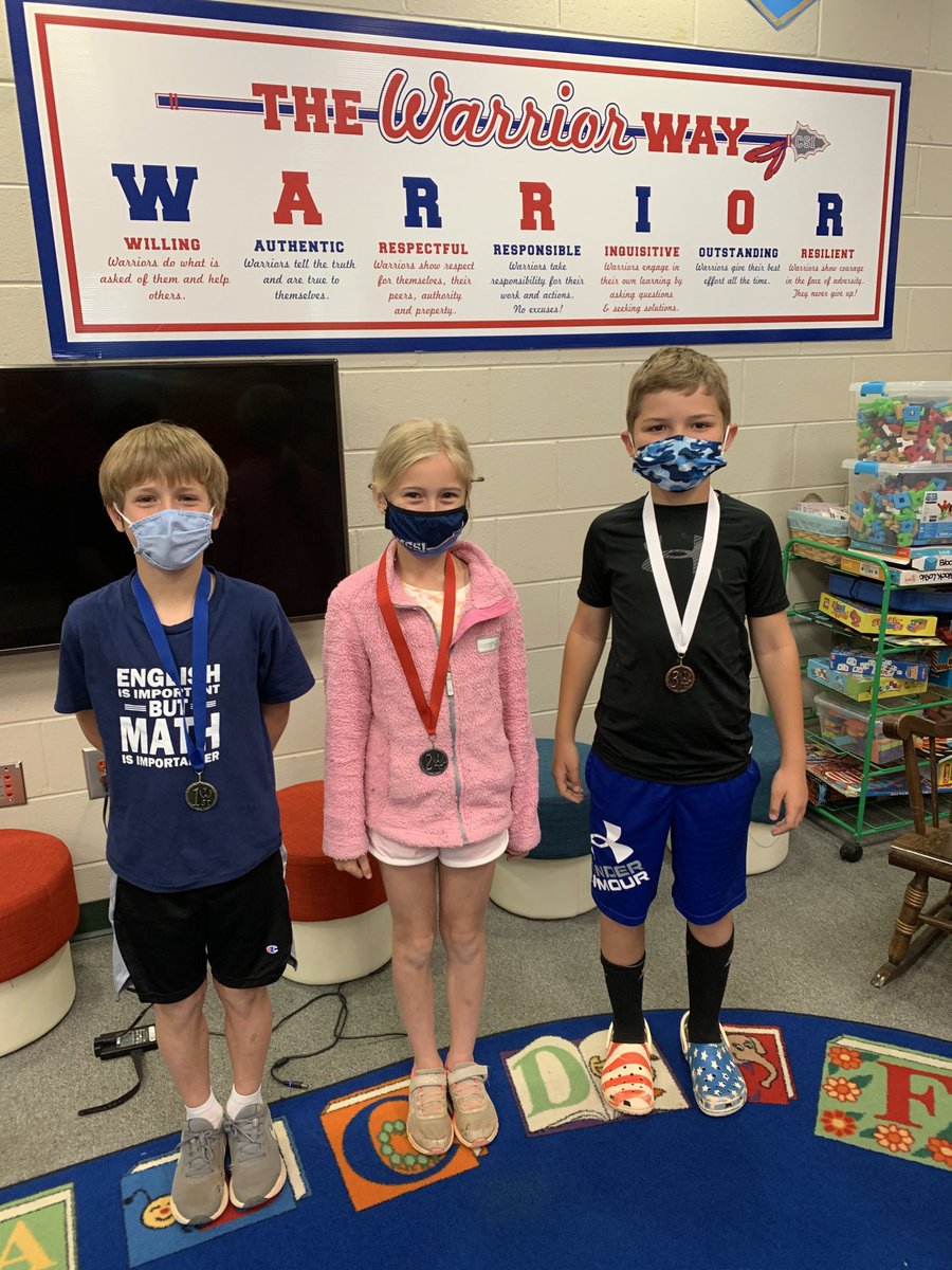 mrs_beverly04's tweet photo. Congratulations to our top 3 Math Mania winners in 4th grade at Chestnut Mountain! Way to go! @CMCSIWarriors https://t.co/lla4tbpLFy