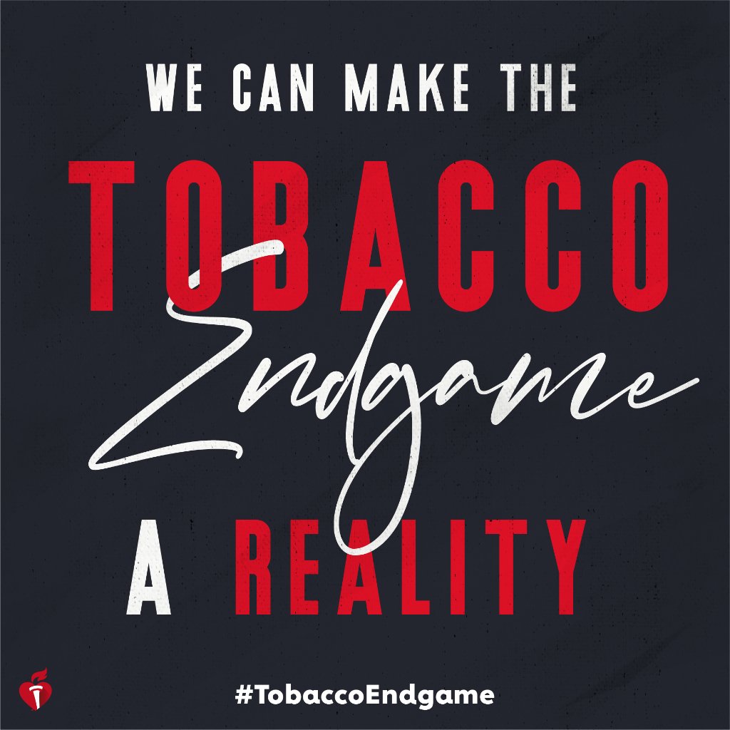 🎉🎉🎉 The American Heart Association has launched a new #TobaccoEndgame campaign to empower young people to take action against the harmful impacts of tobacco in their communities! Share with a young person you know to join: tobaccoendgame.yourethecure.org