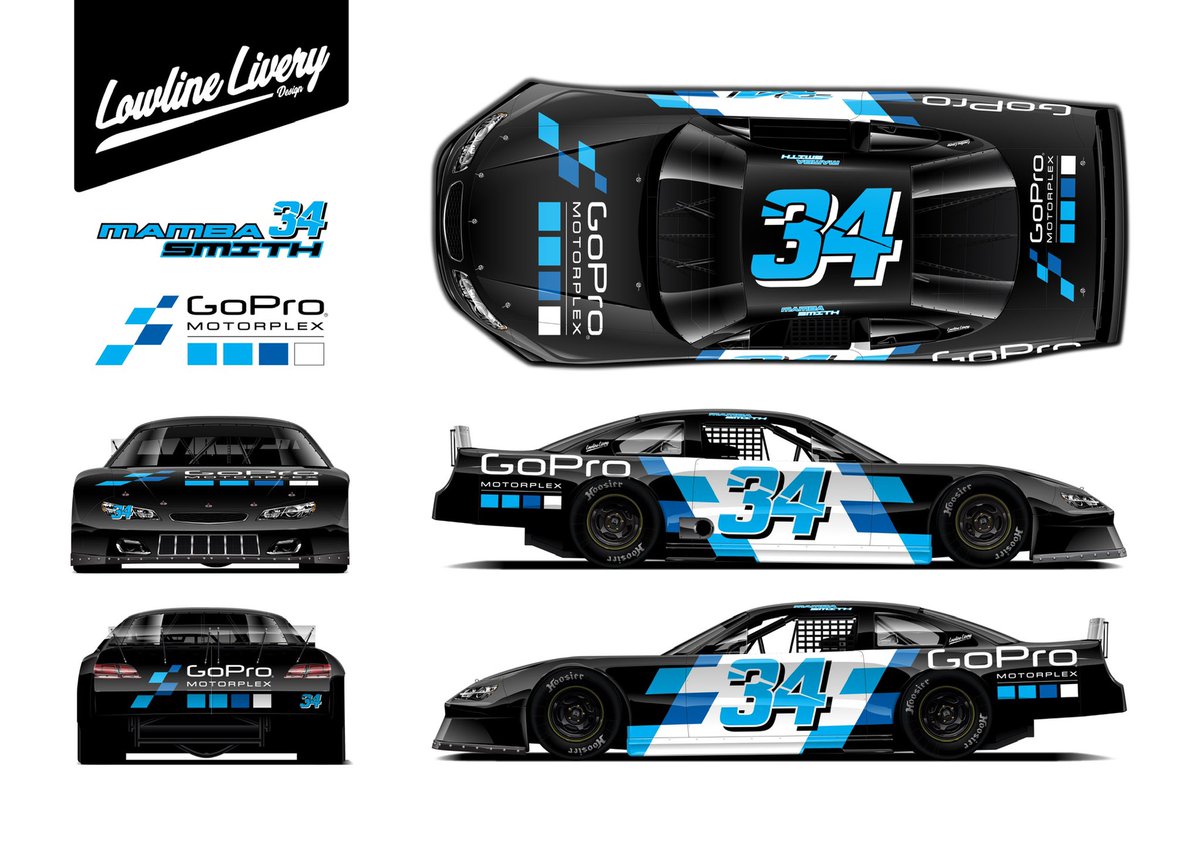 Great day to be alive, ain’t it? Thrilled to present this @GoProMotorplex hotrod for @MambaSmith34! Catch him at @hickoryspeedway Memorial Day Weekend. 

Big thanks to @ksykes_designs for the @TeamTrackhouse #34. Tip of the cap to @JustinMarksDG for making this possible. #GDTBA
