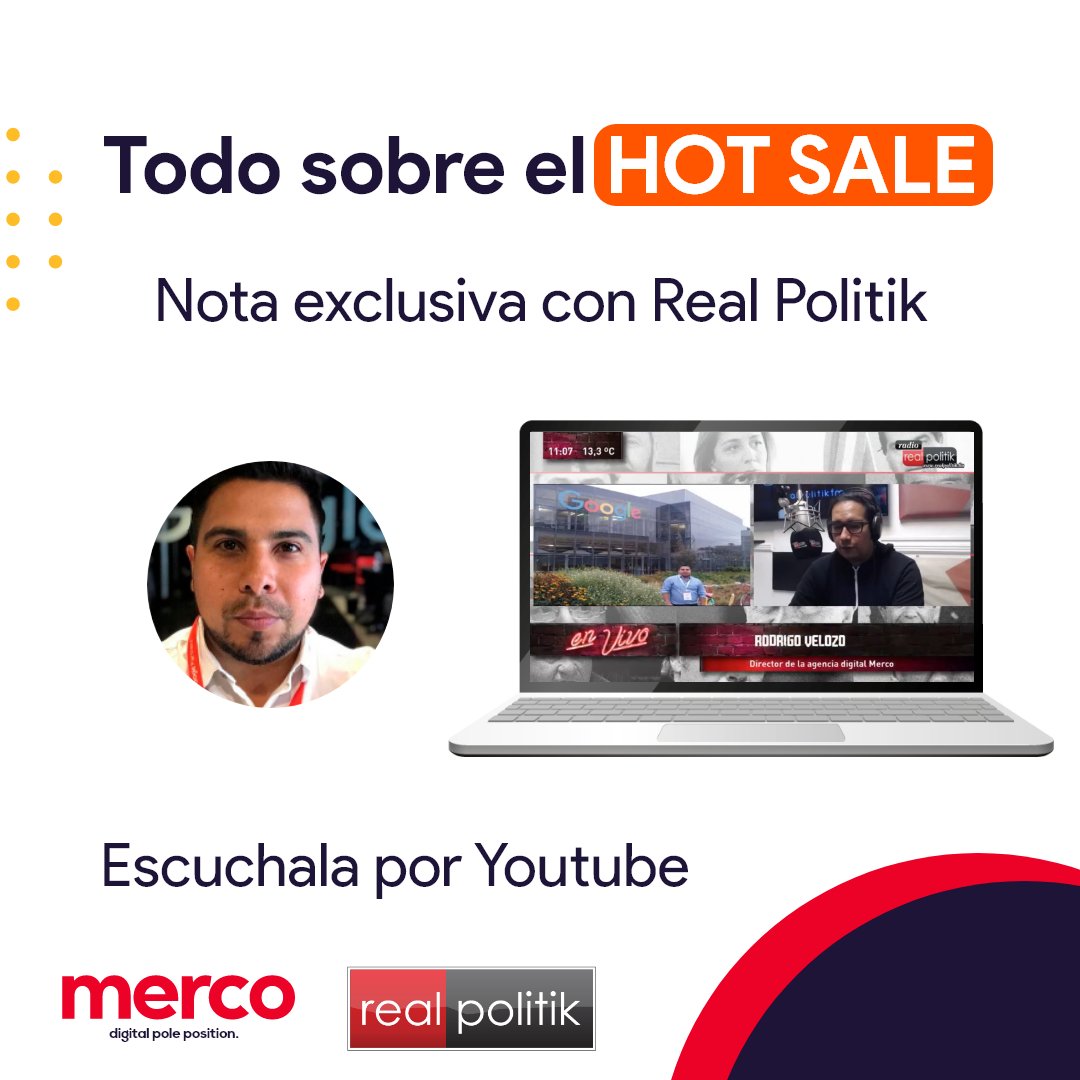 Merco_Digital's tweet photo. ¿Qué es el HOT SALE? ¿Por qué es tan importante para el comercio electrónico? ¿Cuáles son las expectativas para este año? 🤔

👉 Enterate de esto y mucho más en esta nota exclusiva para @RealpolitikFM 🔥

¡No te la pierdas! 🙌 

https://t.co/i16MYGxm1R https://t.co/cGhsb5WYCi