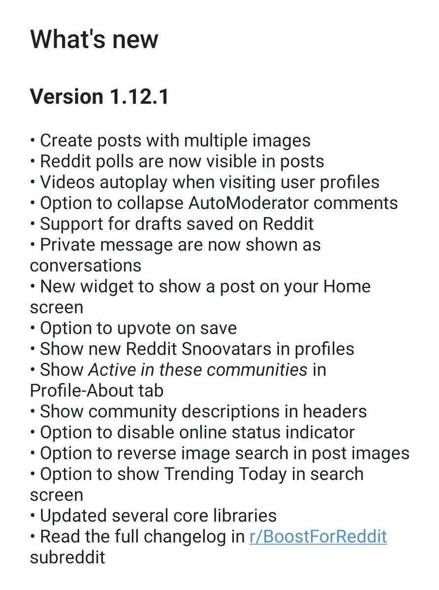 Boost for Reddit 1.12.1 is out! 🚀🚀🚀

reddit.com/r/BoostForRedd…