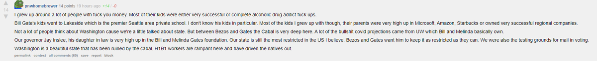 8/ Now this person describes living in an affluent environment, and appears to have been educated based on his responses to posts. However, he has reshaped his socio-economic circumstances to fit the QAnon world view.