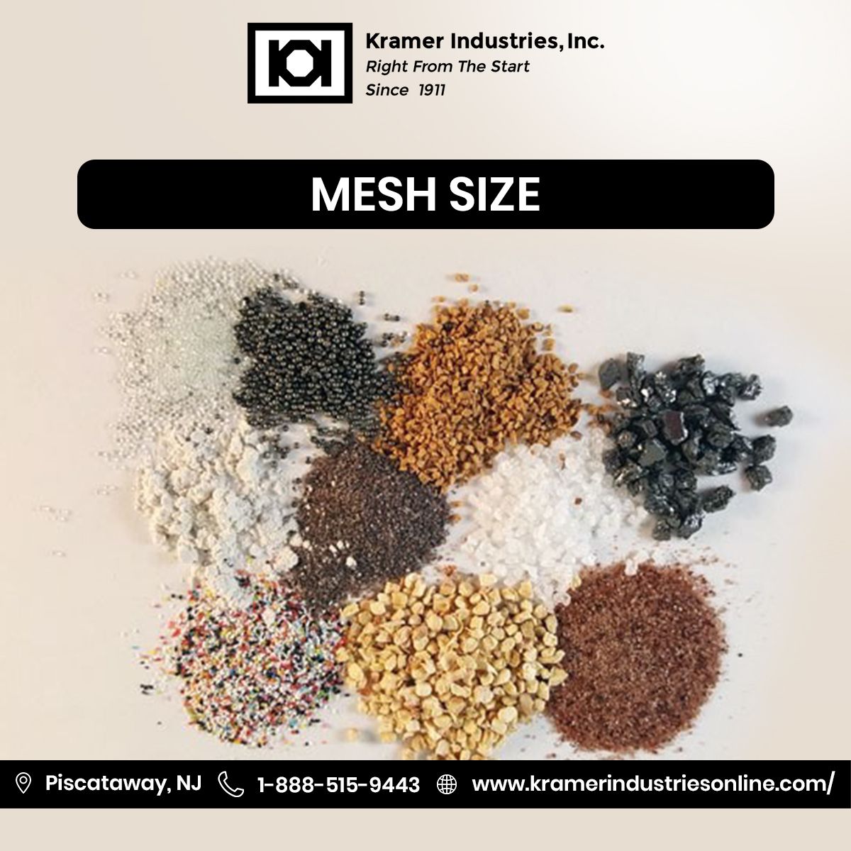 kramer_industry's tweet image. Confused with the terms mesh and grit? Though these are the terms to describe the physical particle and there are several differences too. To find about it, click here at buff.ly/2QPdMav.
#kramerindustries #meshsize #grit
