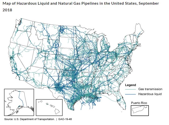 USGAO's tweet photo. A #cyberattack over the weekend shut down the largest U.S. gasoline pipeline. Protecting critical infrastructure is on our High Risk List. Click here to read our 2019 report on coordinated efforts across DHS &amp; DOT to manage pipeline security efforts: https://t.co/WXYMQdl5sa https://t.co/HWWU8VY56i