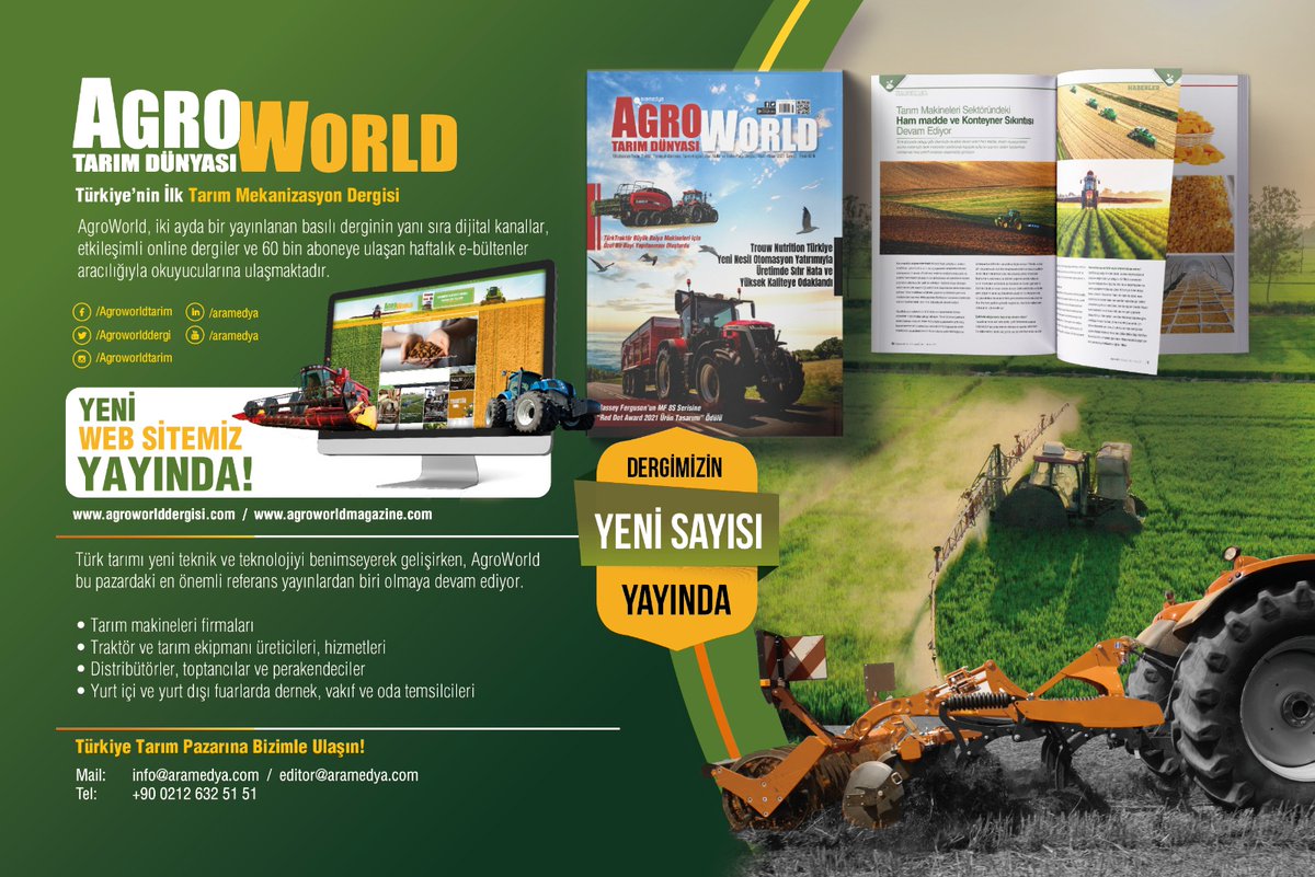 AgroWorld 62. Sayı Yayında!

Yeni sayımızı online okumak için agroworlddergisi.com web sitemizi ziyaret edebilir ana sayfadan yeni sayıya ulaşabilirsiniz.

Keyifli okumalar!

#onlineoku #yenisayı #agroworld #magazine
