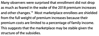 The adverse selection death spiral stopped after 2018. Silver premiums that year spiked up mostly due to "silver-loading" and after that, premiums stabilized. Despite (well, really, because of) the Silver spike, enrollment stabilized as well.  https://www.urban.org/sites/default/files/publication/101499/moni_premiumchanges_final.pdf