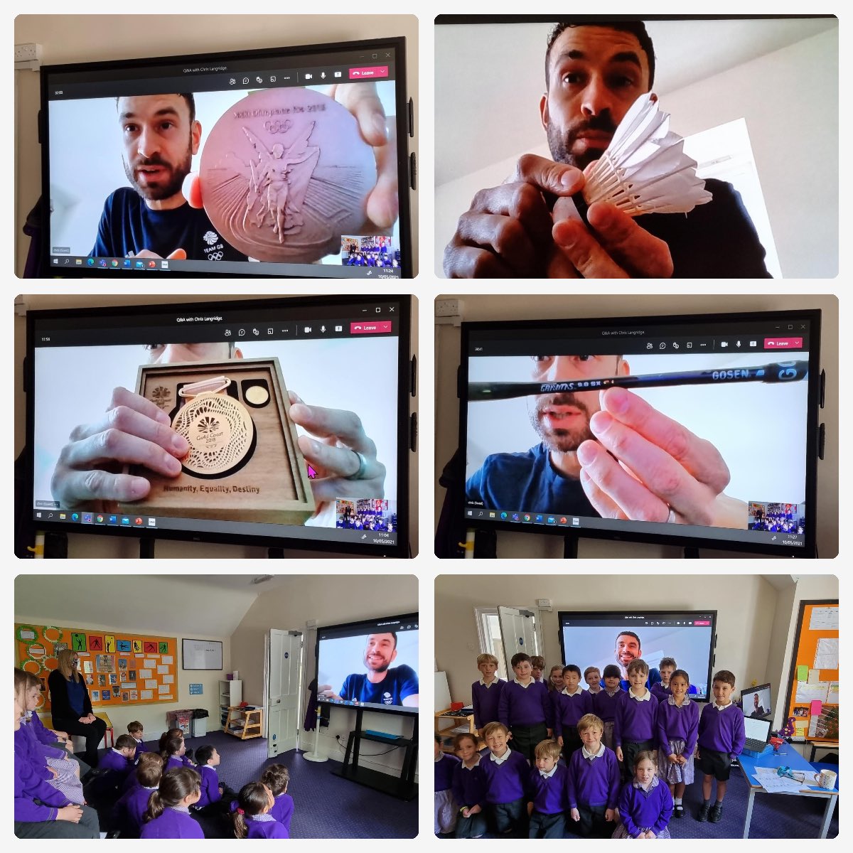 Amazing day for Year 2 who were inspired by  <a href="/C_Langridge/">Chris Langridge</a> today. Chris talked about his career, his bronze medal from Rio 2016 and ambitions for Tokyo later this year. He fielded loads of interesting questions from the children who were brilliant. Thanks Chris &amp; <a href="/curriculumwow/">Virtual School Visits</a>
