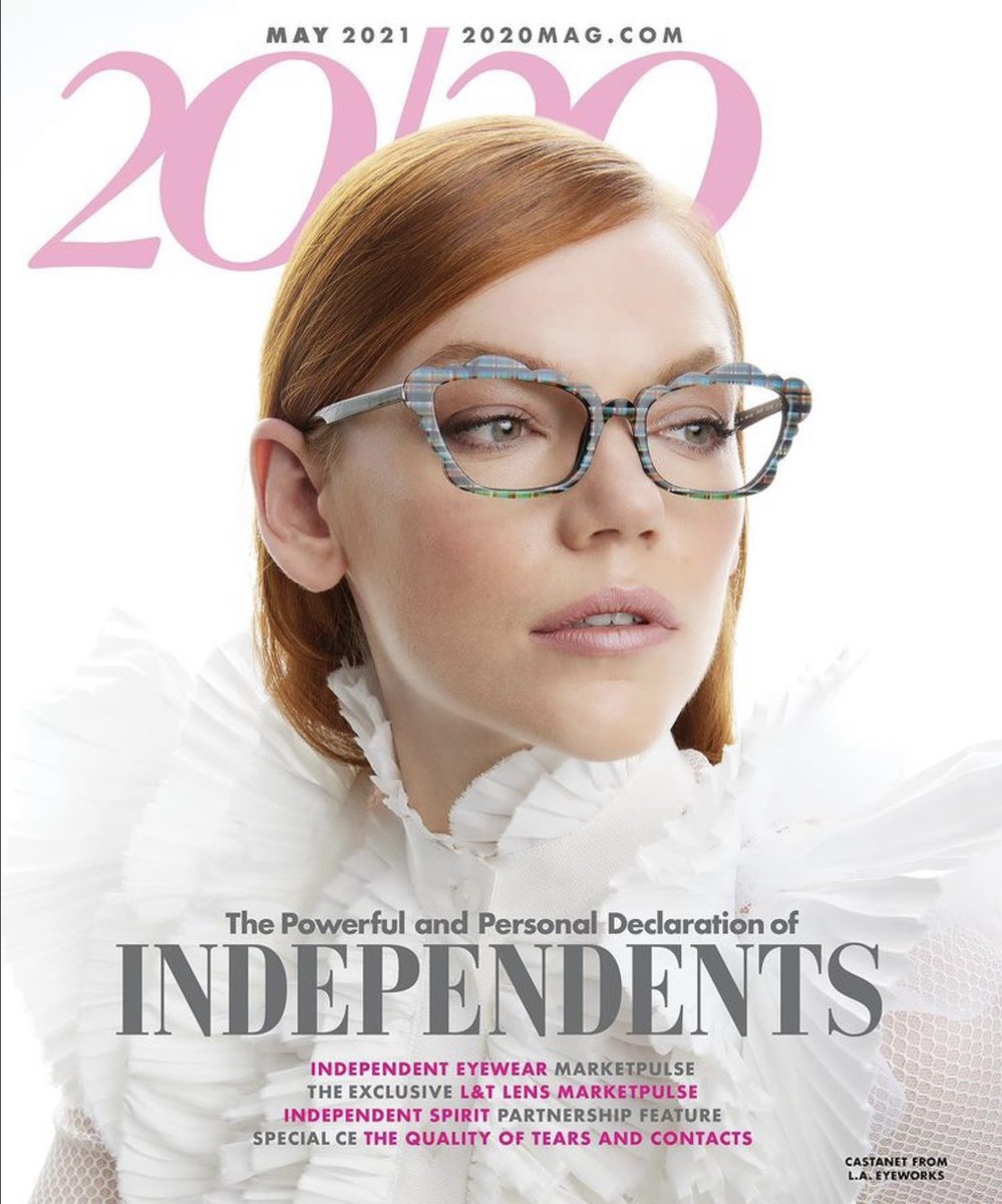 laEyeworks's tweet image. Cover up &amp;amp; away! Thrilled to find CASTANET on the cover of @2020mag’s May issue honoring the determined spirit of independent eyewear designers, opticians and retailers. Digital edition &amp;gt; bit.ly/3ezg49k #laEyeworks #2020mag #IndieVisible