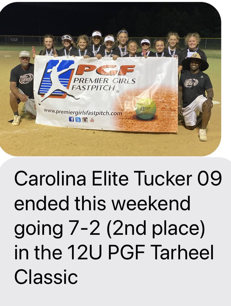 TuckerElite's tweet photo. Carolina Elite Tucker 09 ended this week end going 7-2 (2nd Place) in the 12U PGF Tarheel Classic https://t.co/7ZCeyp4nK4